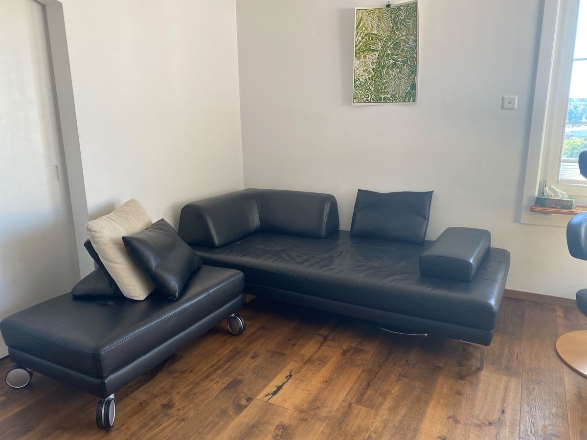Divani: Schwarzes Ledersofa maXx (Willi Schillig) – Usato da Biel/Bienne venduto da l-m-m 5