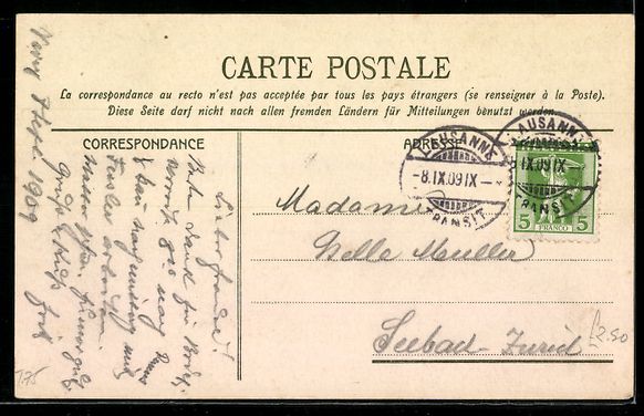 Cartoline postali: AK Vevey, Le Chateau, 1909 – Usato da Berlin venduto da bartko-reher 1