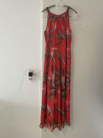 Kleid Rot mit Blumenmuster Grösse 36  Sommerkleid