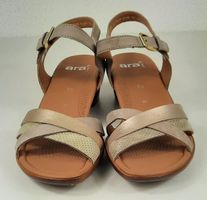 ARA Damen Blockabsatz Sandalen Kletterverschluss Beige Gr.41