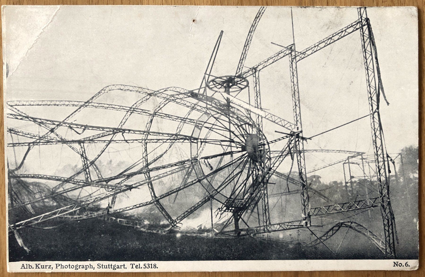 Cartoline postali: Alte Postkarte Gerüst Zeppelin-Luftschiff - Das Steuer – Usato da Starrkirch-Wil venduto da heidiml