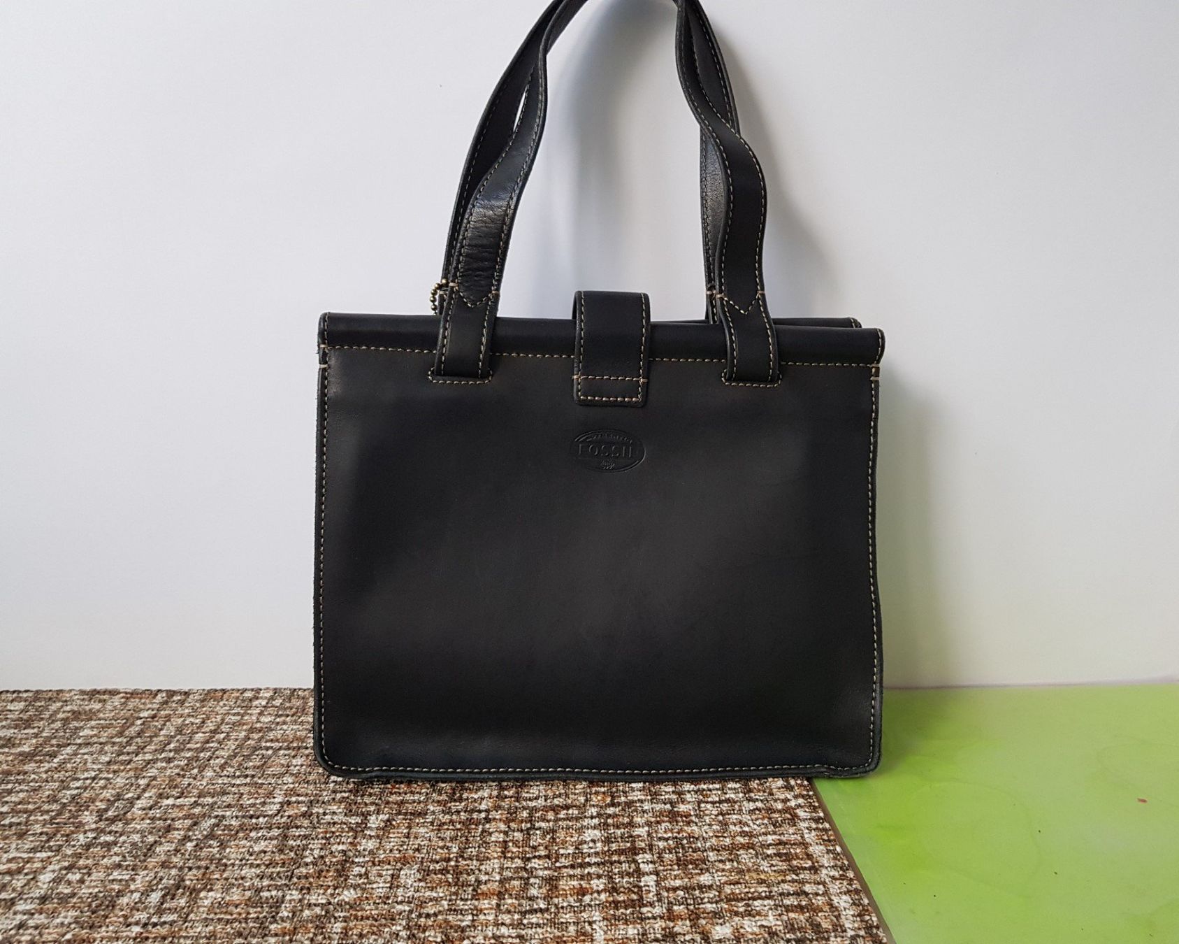 Fossil Borse da donna: Fossil Leder Handtasche schwarz – Usato da Basel venduto da Birs868 3