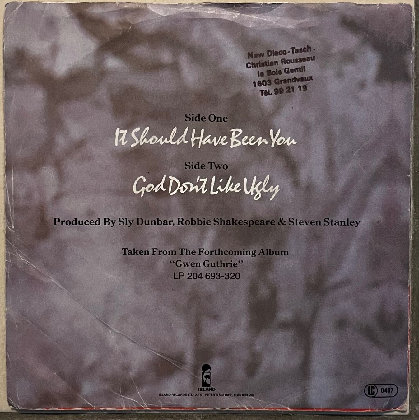 Schallplatten: GWEN GUTHRIE - IT SHOULD HAVE BEEN YOU – Gebraucht aus Bussigny von vinyl-pas-cher 1