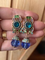 Boucles d'oreilles Art Déco or & saphir ✨
