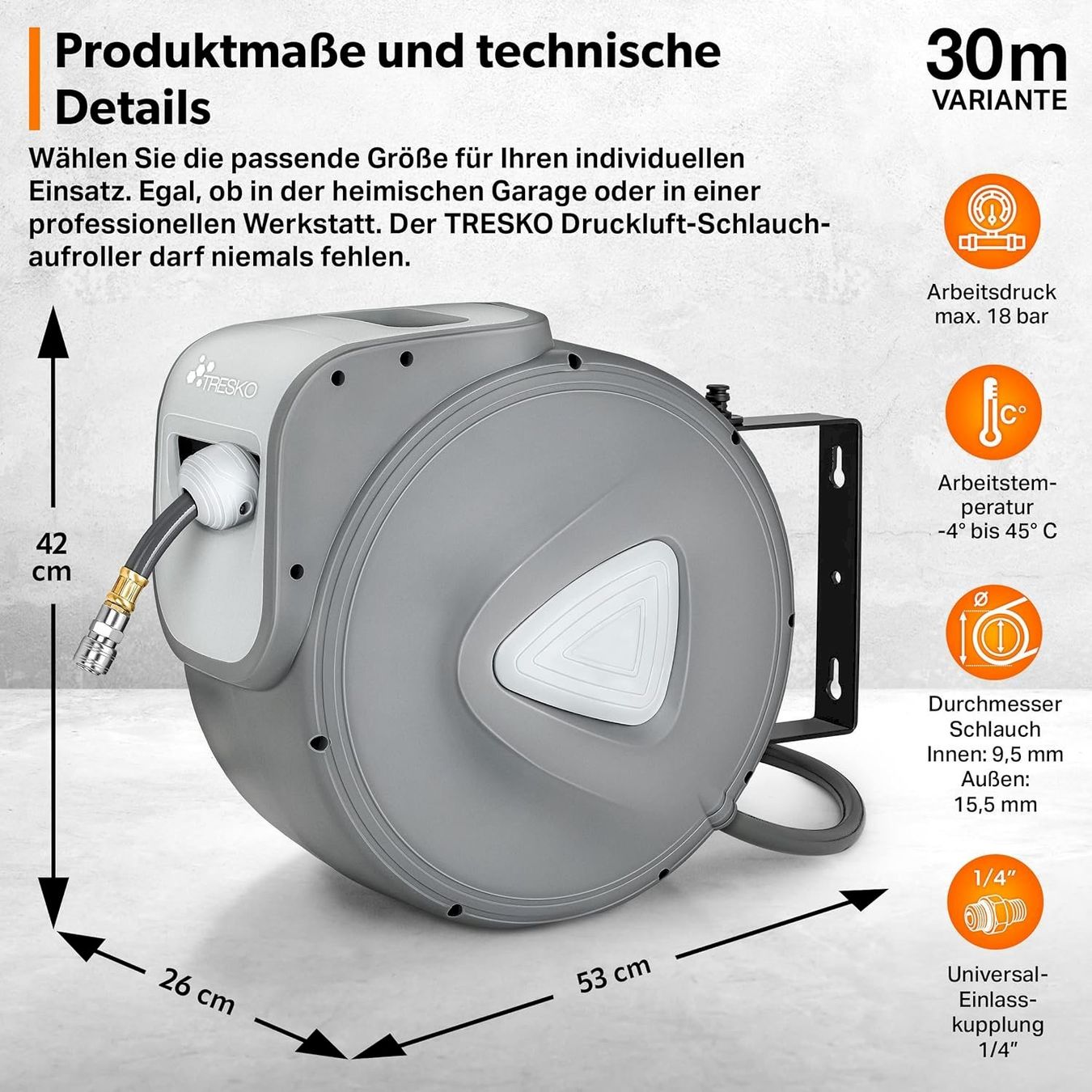 Tutti gli attrezzi: Druckluftschlauch Auto-Aufroller 30 m – Nuovo e nell'imballaggio originale da Bottighofen venduto da zaap 4
