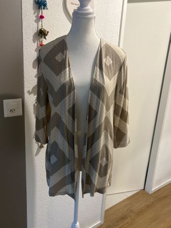 Damen Jäckli beige gemustert von Stile Benetton Gr. 36