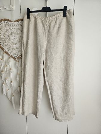 Leinenhose beige gr.44 Hessnatur