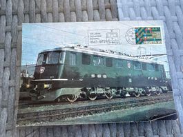 Ansichtskarte SBB 125 Jahre Schweizer Bahnen 1972 gestempelt