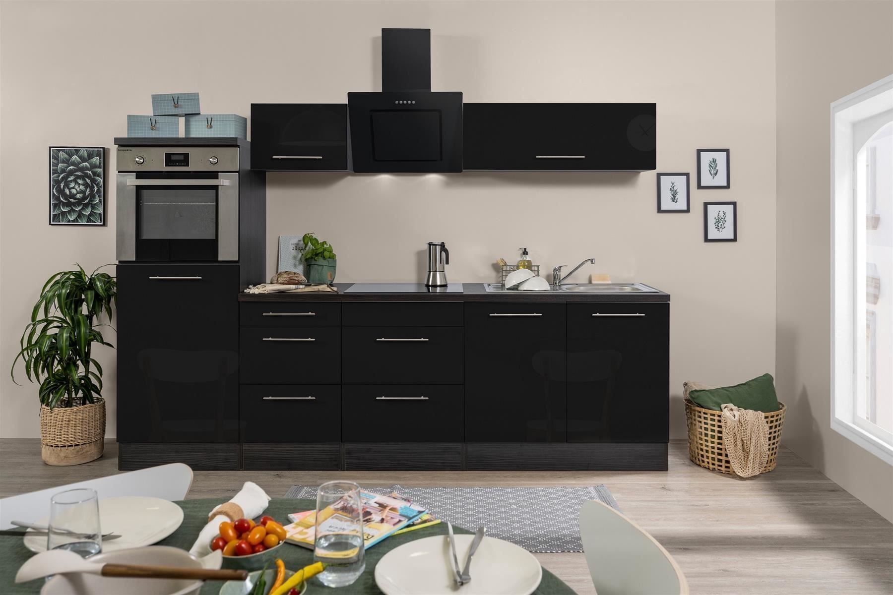 107 Küchenzeile Singleküche 270cm HGLES - Küche Einbauküche (Neu und ...
