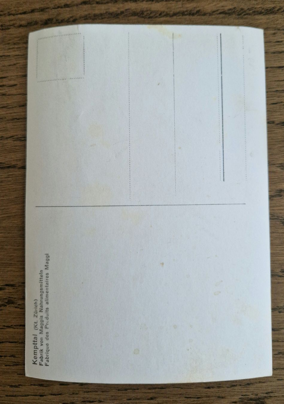 Cartoline postali: Kempttal, Maggi, Fabrik Nahrungsmittel – Usato da Ebikon venduto da Donar50 3