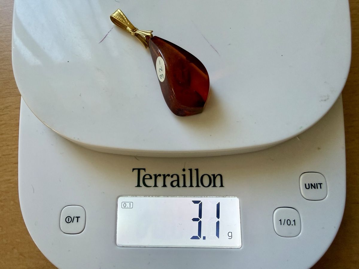 Pendentifs: Natürlicher Bernsteinanhänger mit Einschlüssen 3.1g – D'occasion à Lamone par LaCantinaMagica 4