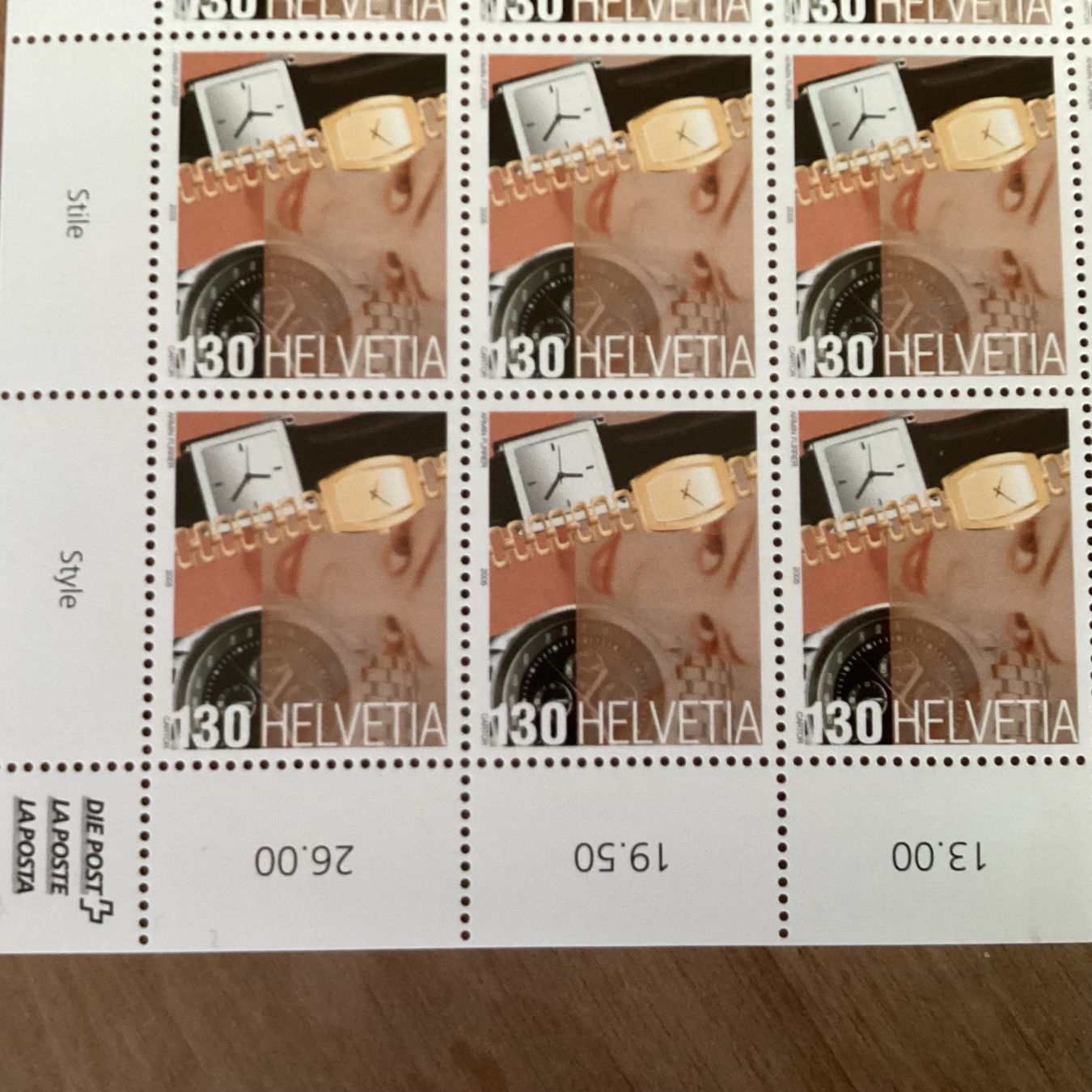 Tutti i francobolli: 20x Fr. 1.30 Briefmarken postfrisch Schweizer Uhren 2005 – Nuovo (secondo la descrizione) da Seftigen venduto da Muggelwomb 1