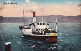 1914, SEE-RORSCHACH (Stabstpl.) auf AK "Am Bodensee"