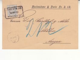 SBK 56 auf Nachnahme mit ST Zürich Filal ll Beatengasse 1883