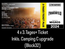 4x Openair Frauenfeld 3-Tagesplus Ticket inkl. Camping C