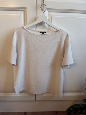 Comma boxy Shirt S off white mit Struktur