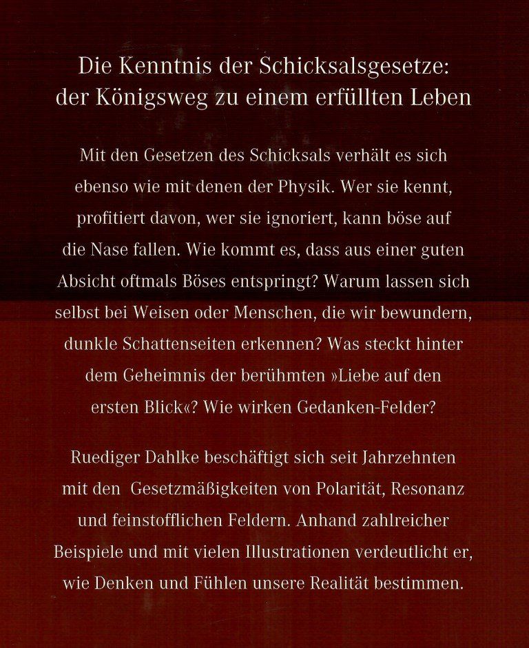 Libri: Die Schicksalsgesetze - Ruediger Dahlke – Nuovo e nell'imballaggio originale da Mauren venduto da Yeelen 3