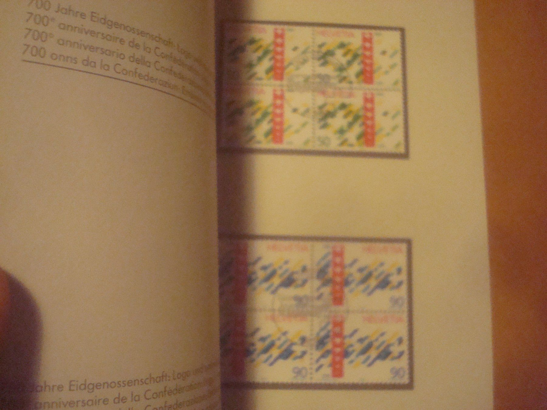 Tutti i francobolli: Ch 1990 Jahresbuch mit 4er Blocks ET – Usato da Gordola venduto da Polentaefung 5