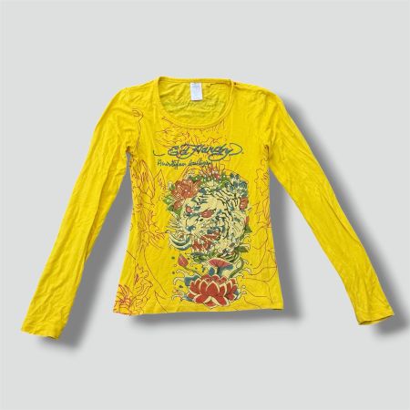 Ed Hardy vintage rhinestones longsleeve damen t-shirt