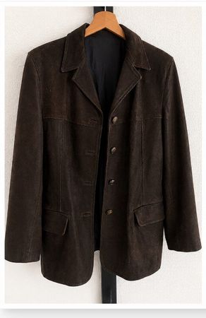 Stilvolle Echtlederjacke in Schokobraun – Gr. 44 (IT)