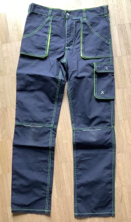 2x Outdoorhose schwarz mit leuchtgelben Details Gr. 170/176