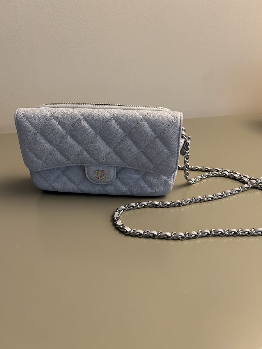 Chanel Borse da donna: Chanel O-Porte Tel A Chaine, hellblau – Nuovo e nell'imballaggio originale da Zürich venduto da tina_lea 8