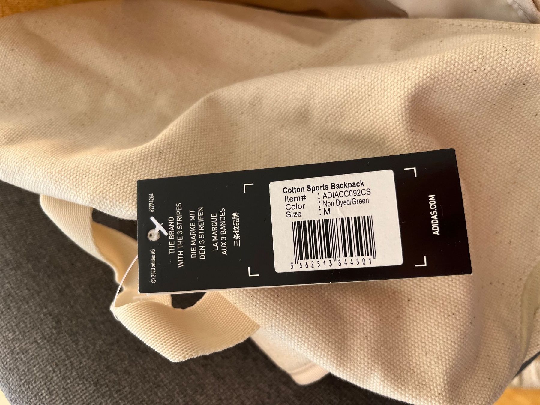 Adidas Zaini: Cotton sports backpack – Nuovo e nell'imballaggio originale da Lausanne venduto da Charles-marie 4