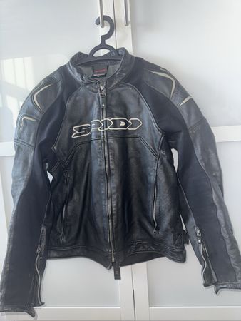 Blouson de moto Spidi en cuir noir, Taille 56, Impeccable!