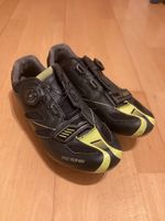 ROSE Rennradschuhe schwarz gelb mit Drehverschluss