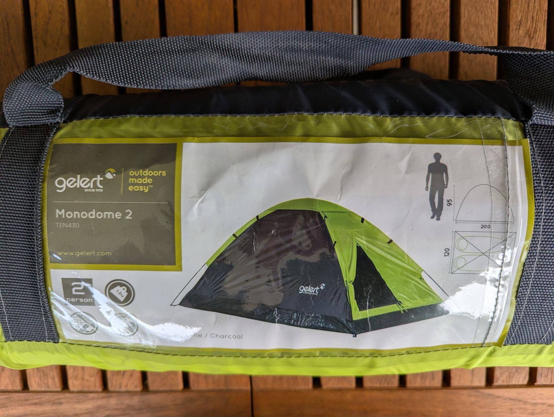 Tende : Gelert Monodome 2 Zelt - Lime/Charcoal – Usato da Niederglatt ZH venduto da Dgeiss 4