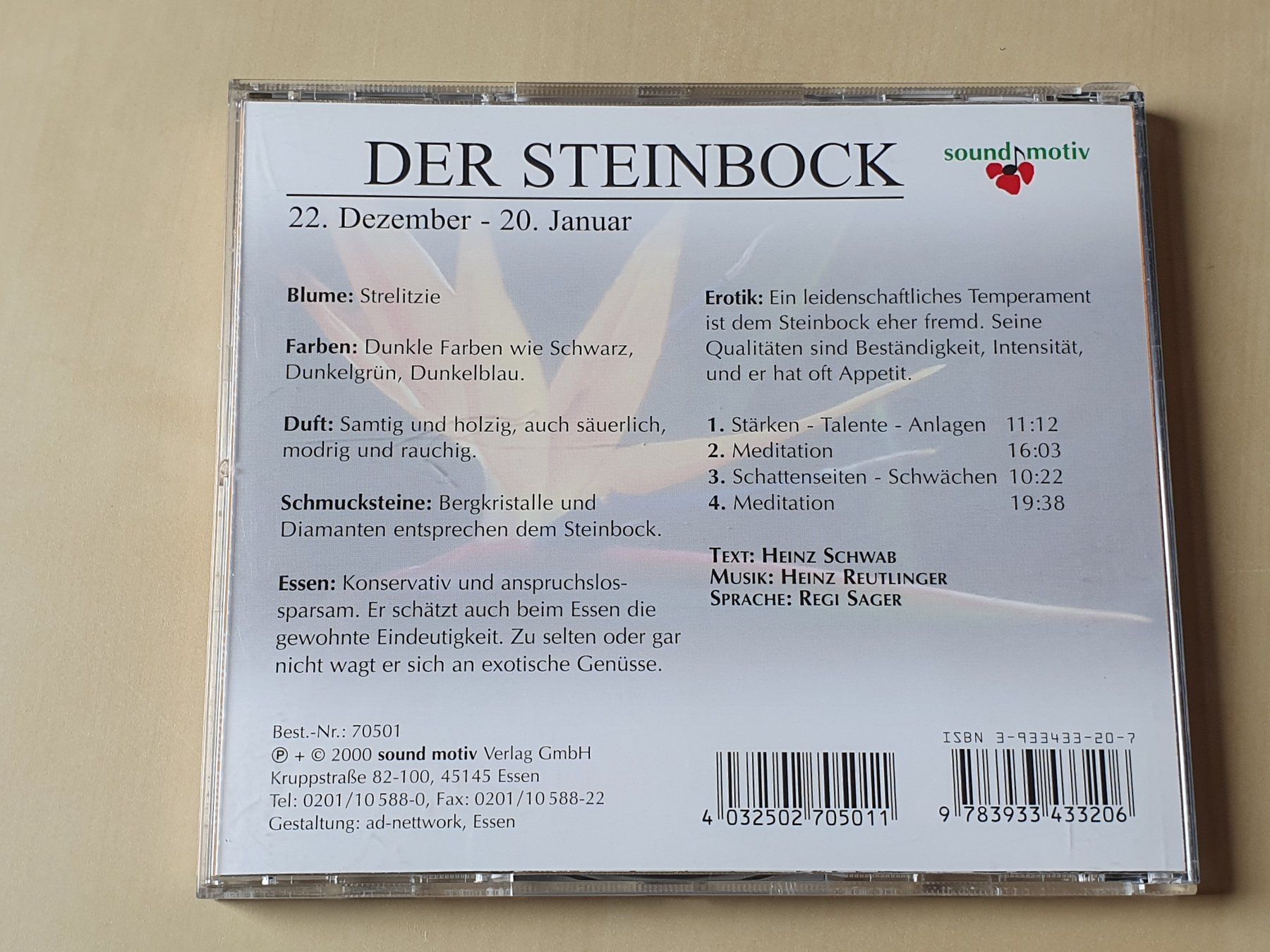 CD: Steinbock Die Strelitzie 22.12 - 20.01 – Usato da Stansstad venduto da collectorsshop 1