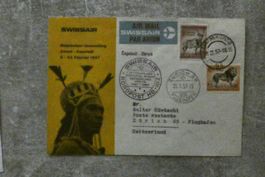 Mittelholzer Gedenkflug Kapstadt-Zürich 18.II.57, SF 57.1 bb