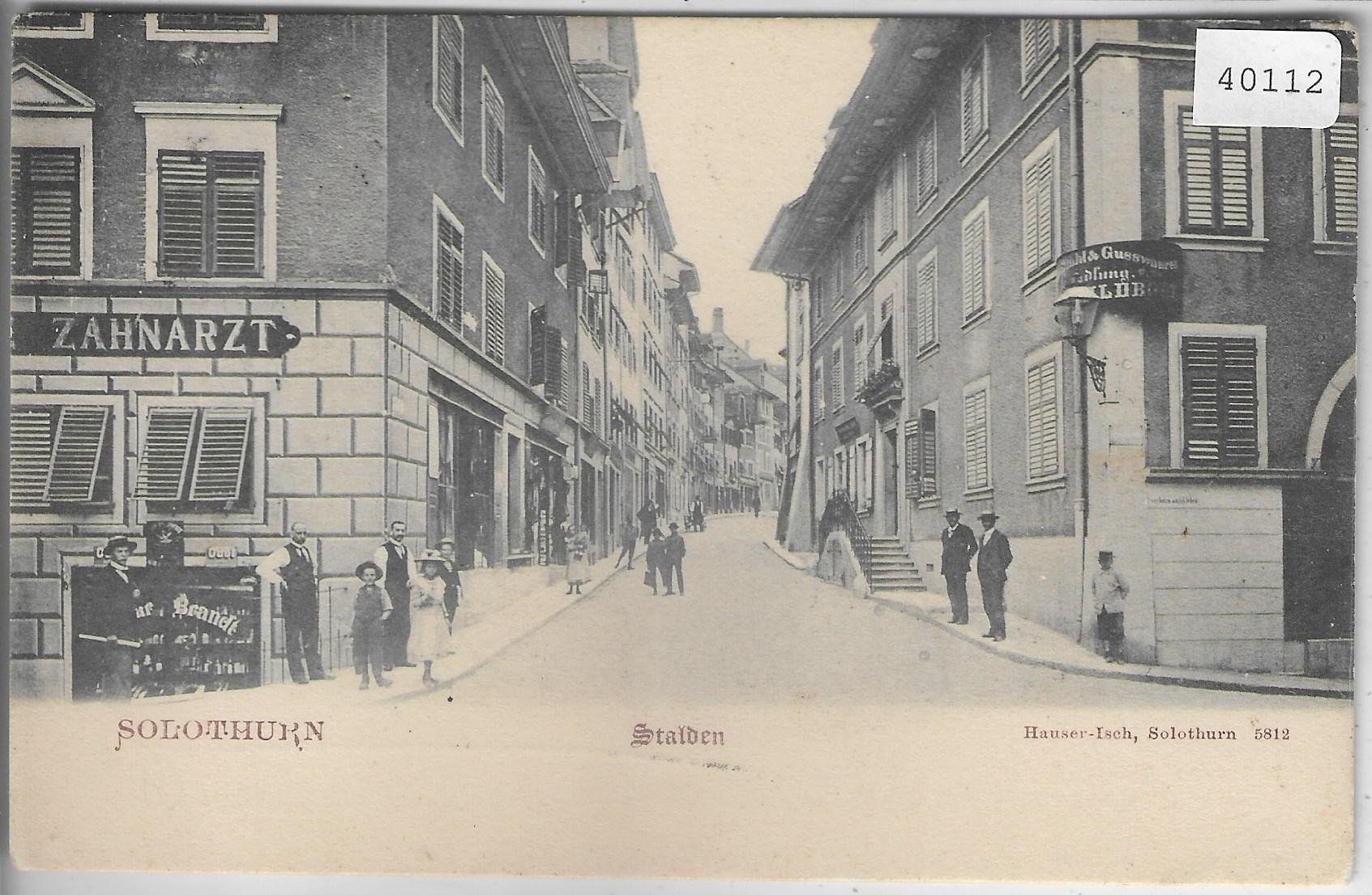 Cartoline postali: Solothurn - Stalden - Zahnarzt - animee belebt – Usato da Ettingen venduto da Kartenplanet