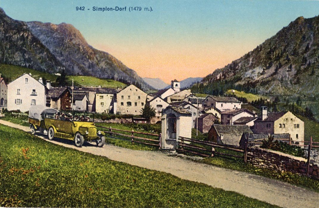 Cartoline postali: Simplon - Dorf  VS   -   4  diverse Karten – Usato da Brig venduto da Valcards54 1