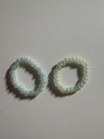 2er Set Ringe, hellgrün, elastisch