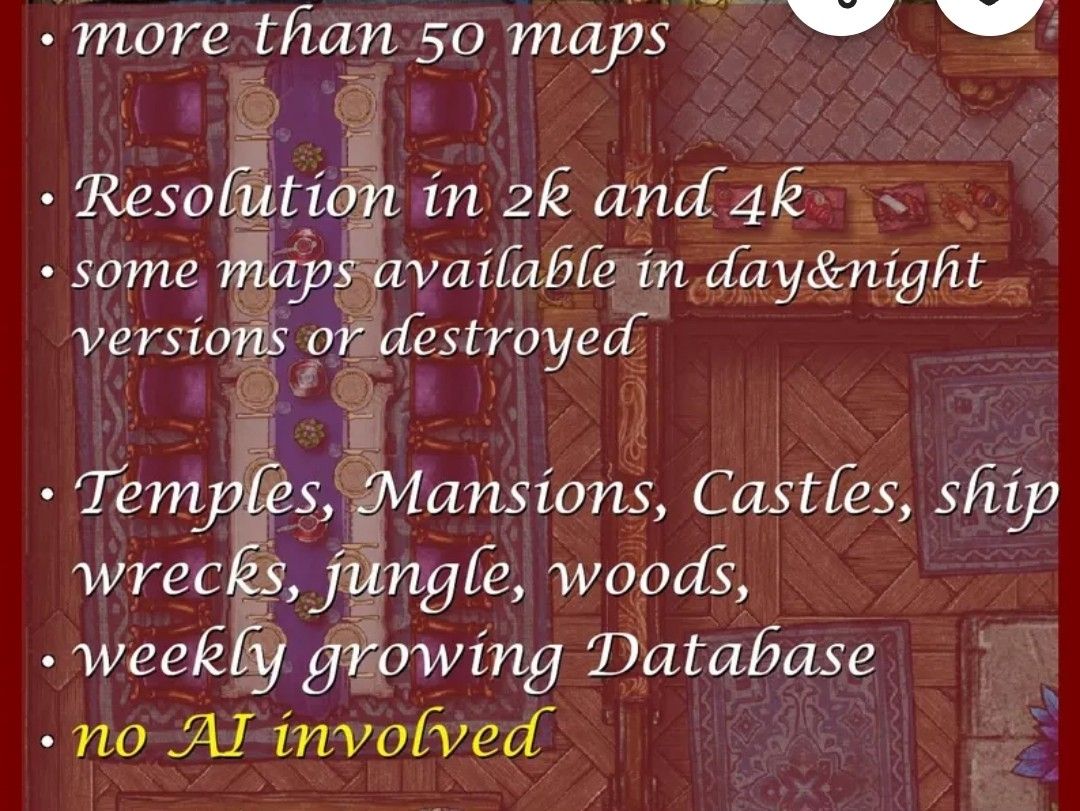 Giochi: Fantasy Karten Bundle: 50+ Maps für Rollenspiele, 2K/4K HD – Nuovo e nell'imballaggio originale da Watt venduto da MG_Products 1