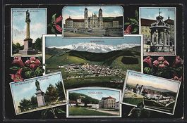 Einsiedeln, St. Benedictus Statue, Klost