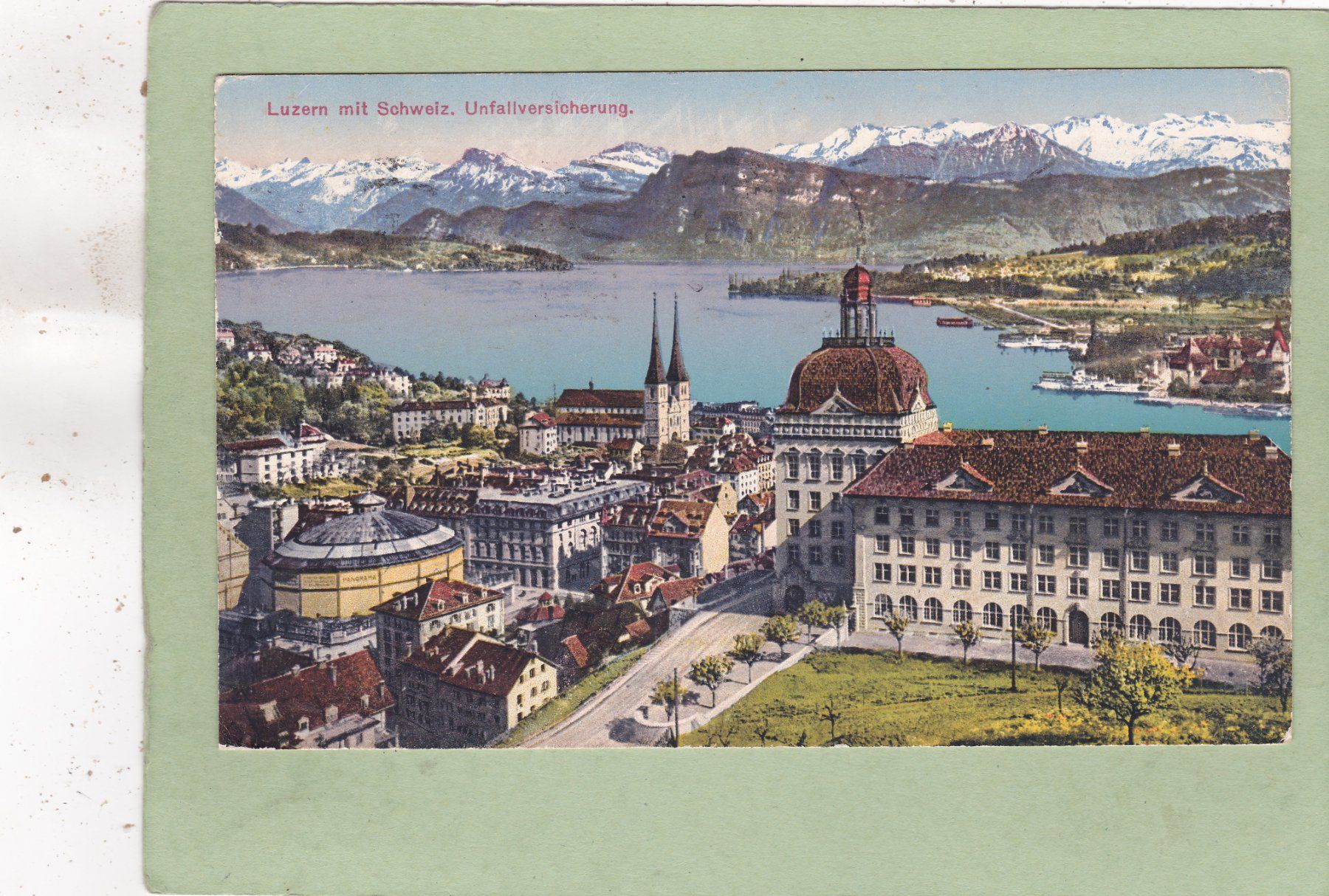 Cartes postales: Luzern mit Schweiz. Unfallversicherung 1923 – D'occasion à Herisau par Lisegrat2008