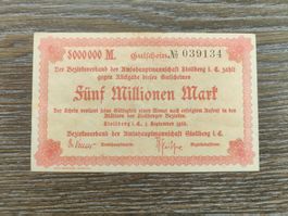 Deutschland Notgeld, Stollberg 5'000'000 Mark 1.9.1923 !!!!!
