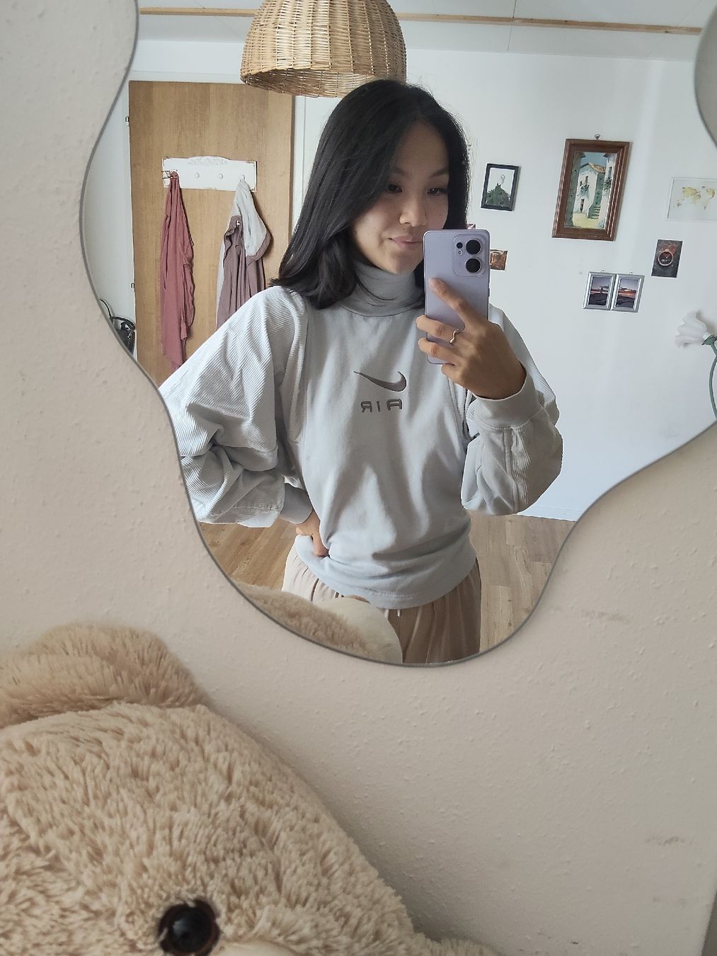 Nike Maglioni & Felpe: Nike Air Pullover mit Rollkragen hellblau/hellgrau S/M – Usato da Wil SG venduto da Peachy 1