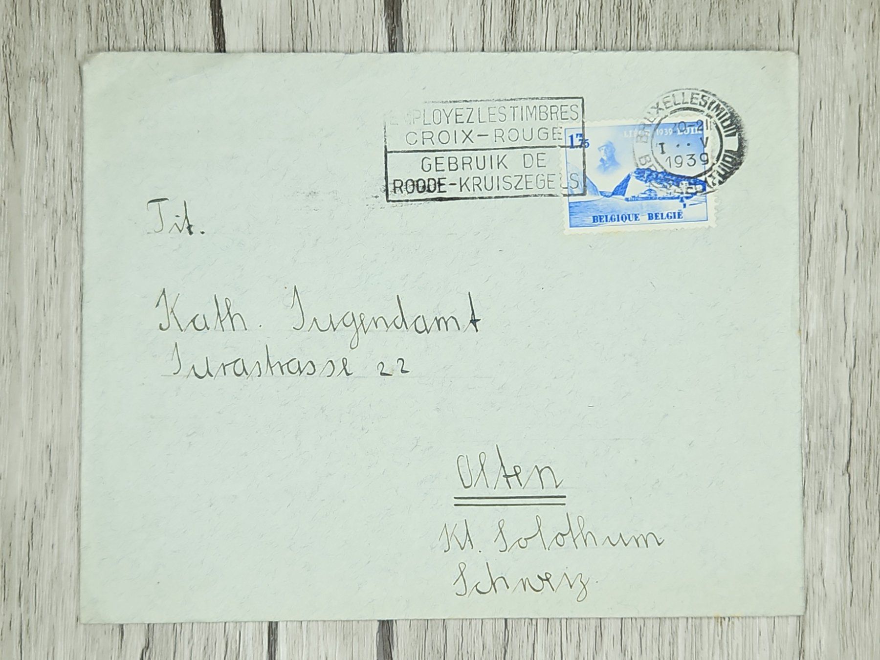 Tutti i francobolli: CL14 Enveloppe + Timbre Belgique 1939 – Usato da Cousset venduto da Patrick_Collections
