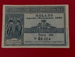 Billet d’entrée Expo Internationale-1906  🇨🇭