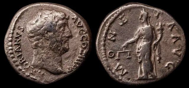 Tutti le monete: Hadrian, 117–138 n. Chr. Silberdenar – Usato da Niederwil AG venduto da Helveticoins