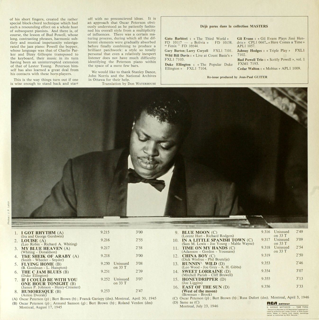 Dischi in vinile: LP: Oscar Peterson "I got rhythm" (RCA) – Usato da Hochfelden venduto da mue_lhm9 2