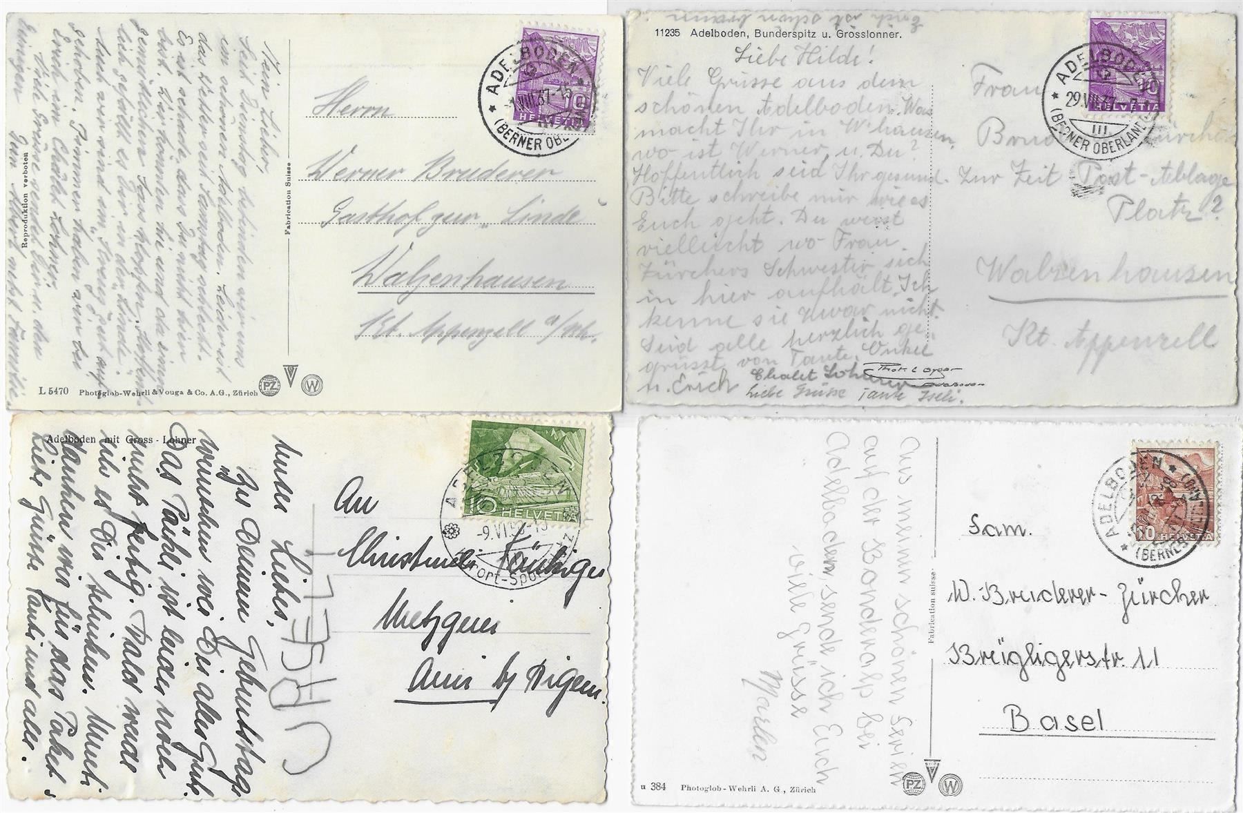 Cartes postales: 4 AK Adelboden – D'occasion à Ettingen par Kartenplanet 1
