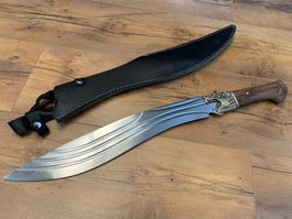 Wuchtiges Kukri Messer Wolfskopf/Drachen-Zwinge 61cm NEU