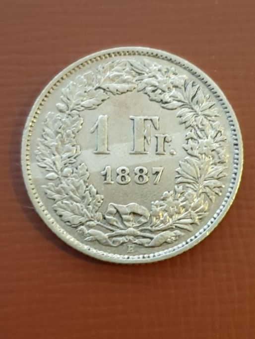 Alle Münzen: 1 Franken 1887 Erhaltung! – Gebraucht aus Biel/Bienne von underdogs 3