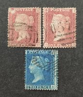 Grossbritannien 1855-69, Penny Red/Two Penny Blue