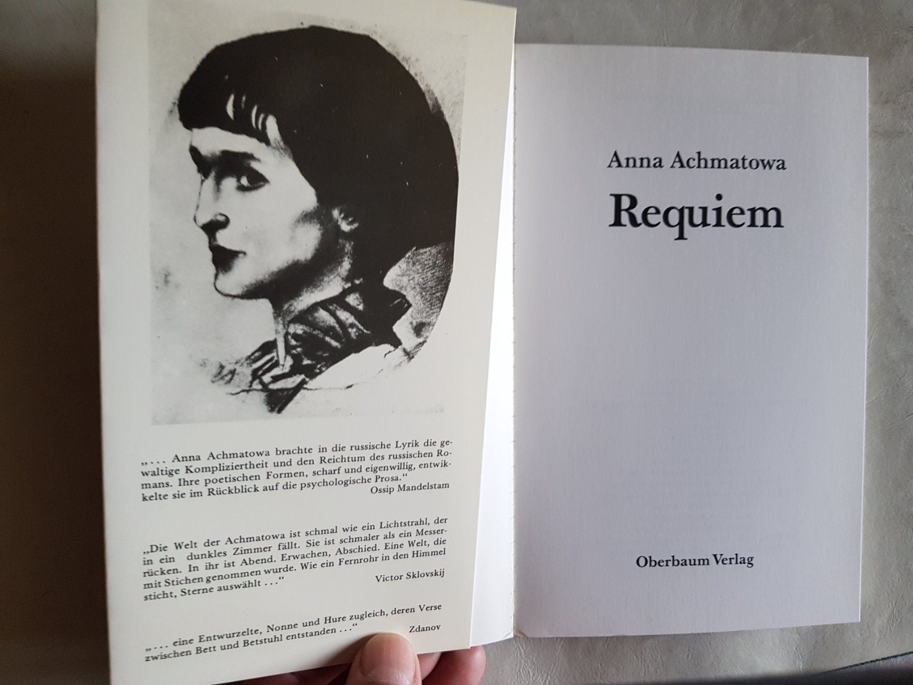 Libri: Anna Achmatowa - Requiem - 1987 Oberbaum Verlag – Usato da Walterswil BE venduto da Lonitti 9