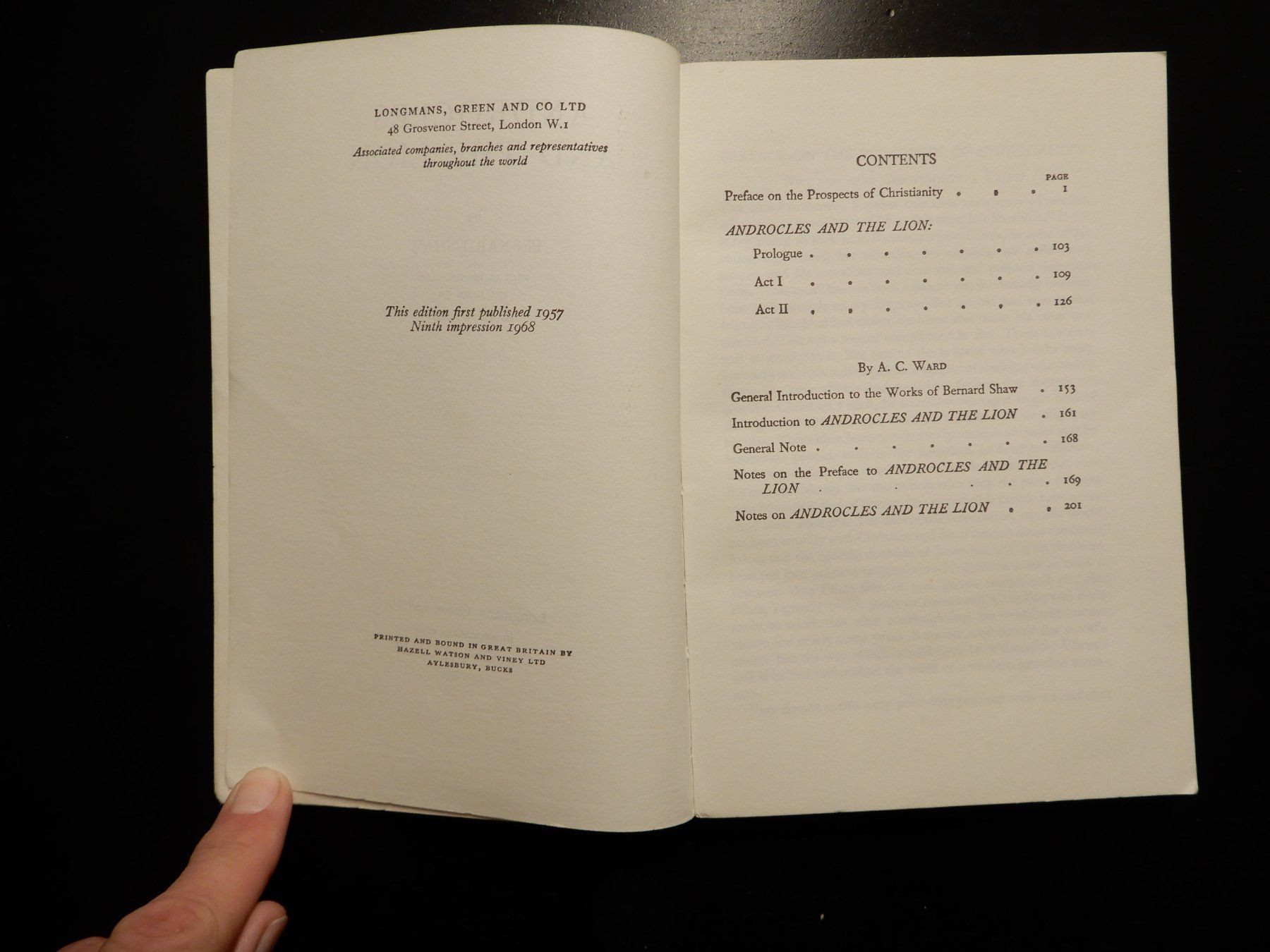 Libri: Androcles und der Löwe, Shaw, 1958 – Usato da Erstfeld venduto da Mario_boe0 2